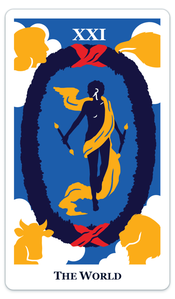 modern way tarot card the world