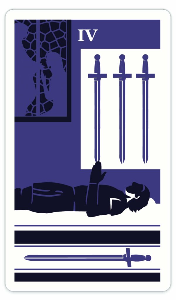 four of swords modern way tarot card