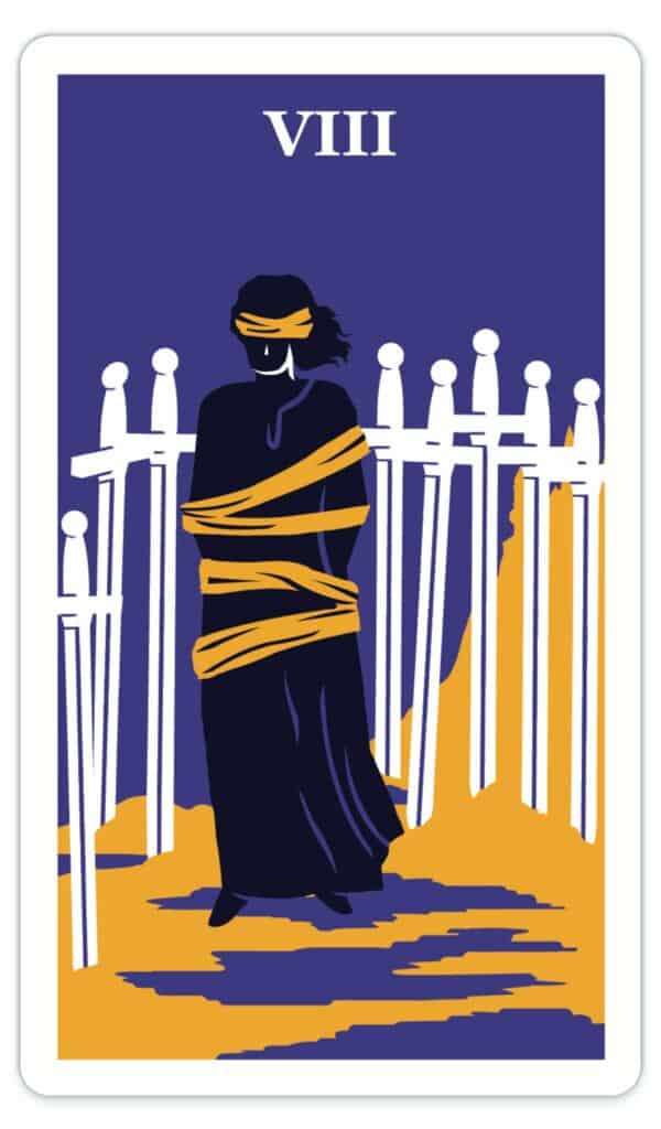 modern way tarot card eight of swords