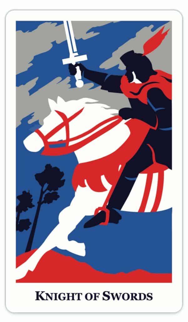 modern way tarot card knight of swords