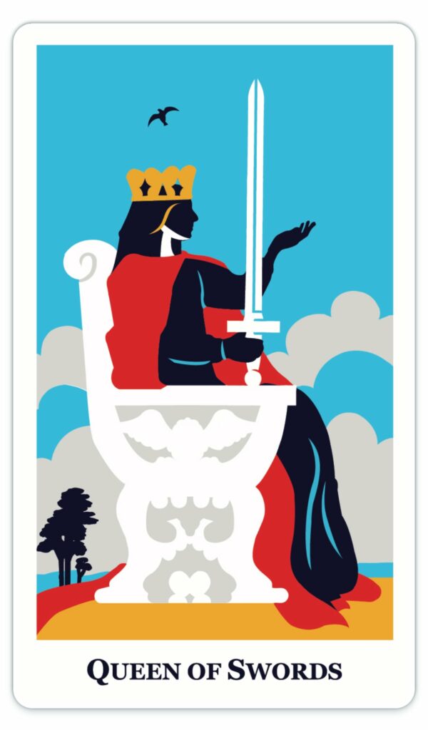 modern way tarot card queen of swords