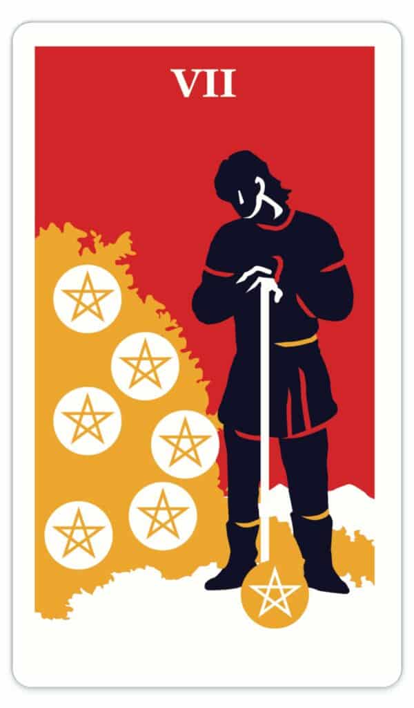 modern way tarot card seven of pentacles