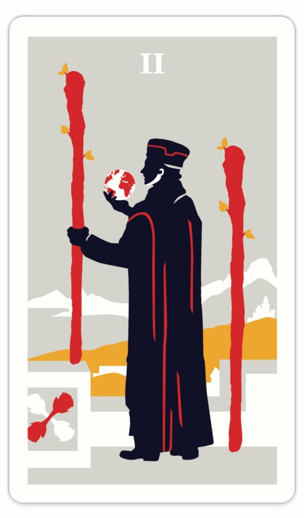 modern way tarot card two of wands