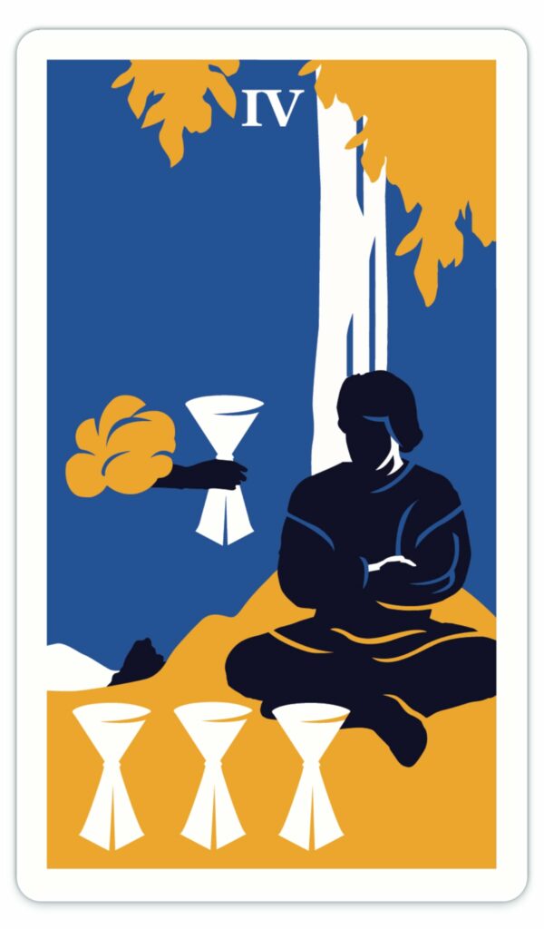 modern way tarot four of cups card