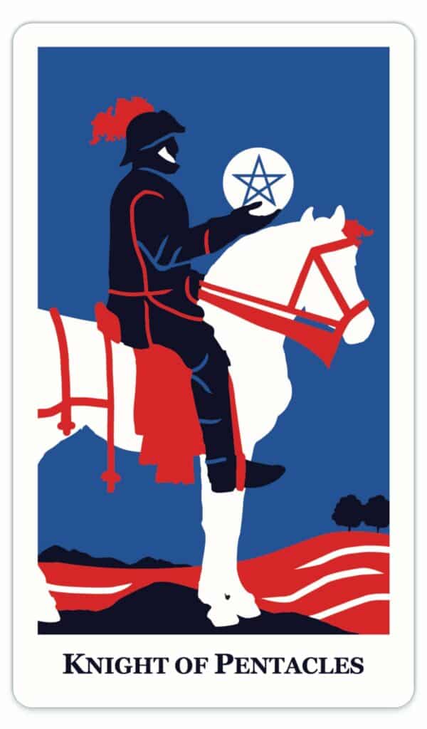 modern way tarot knight of pentacles card