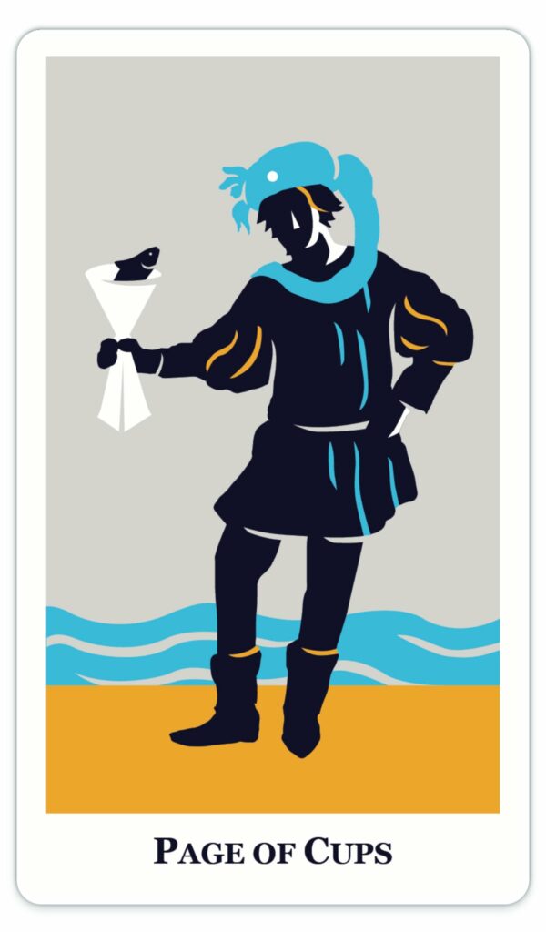 modern way tarot page of cups card