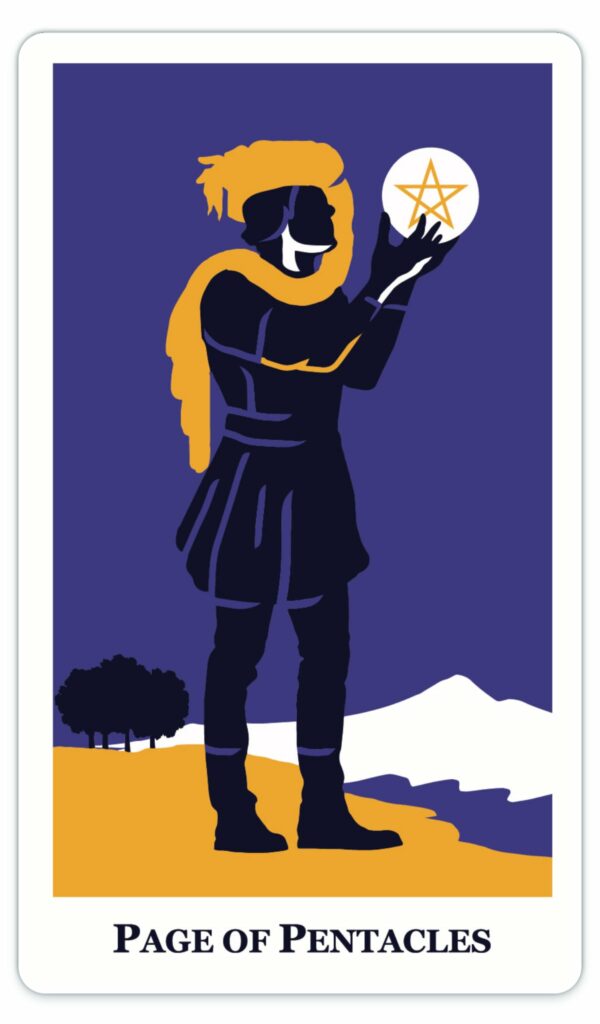 modern way tarot page of pentacles