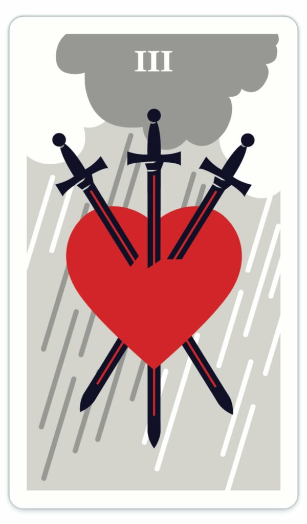 tarot three of swords reversed