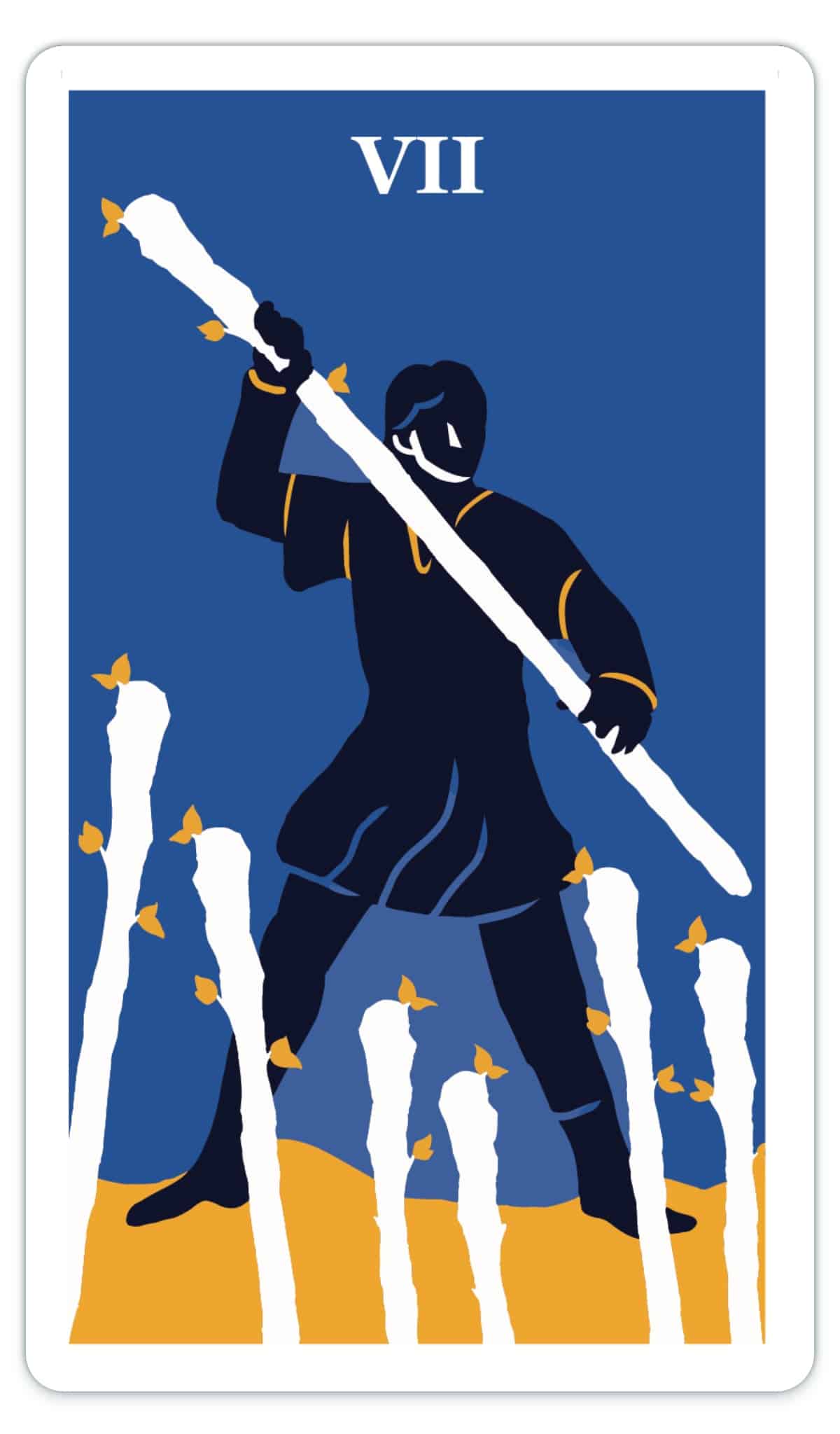 The Seven Of Wands Tarot Card Meaning Upright And Reversed facebook